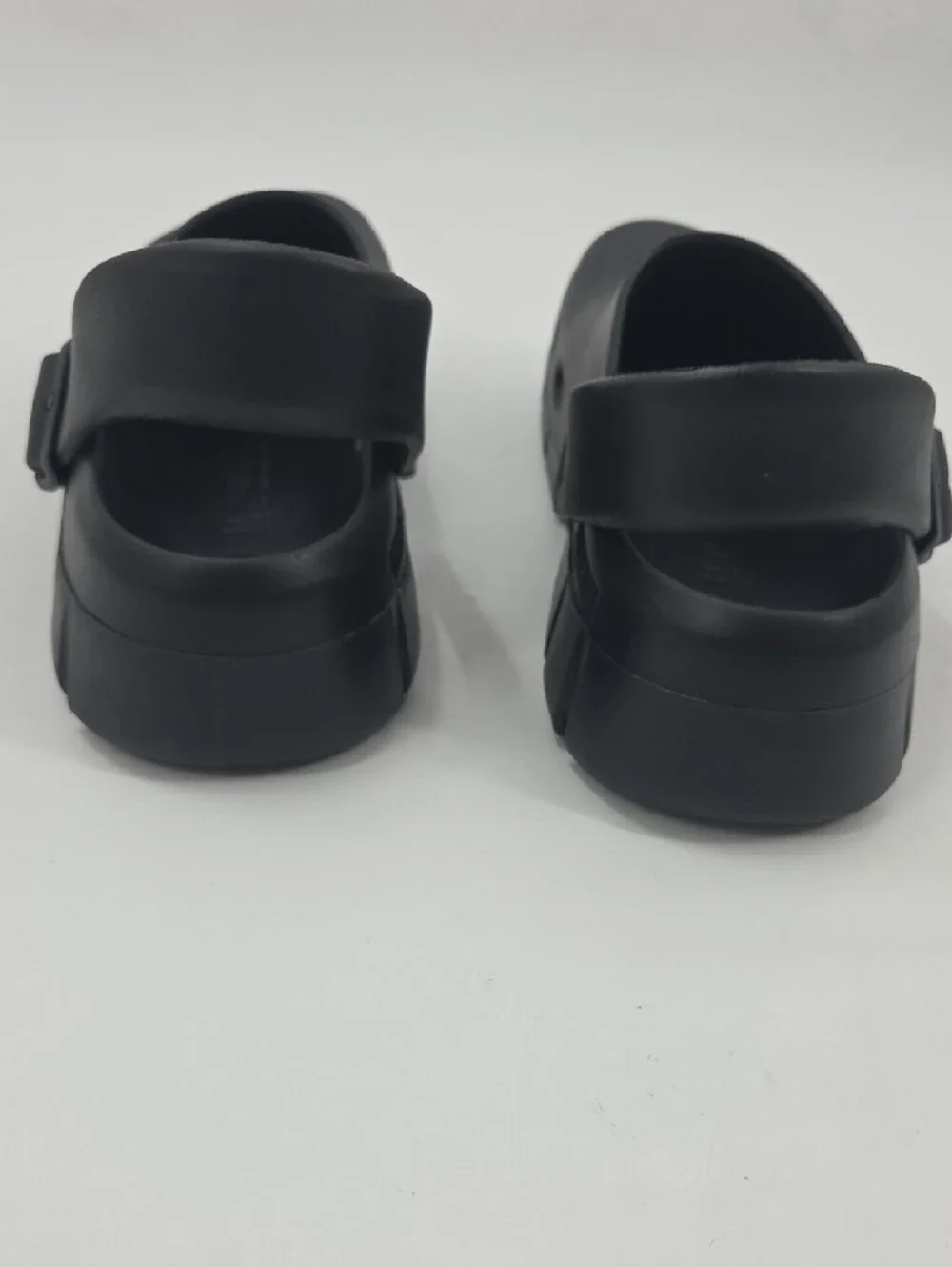 Birkenstock Black Foam Clogs with Heel Strap